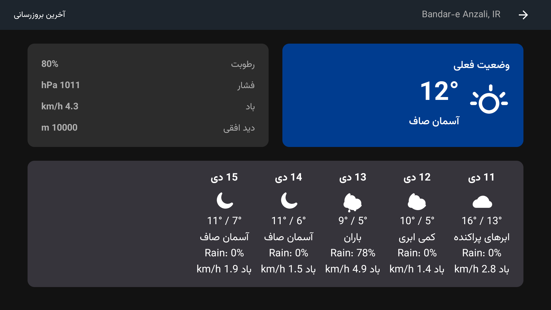 آب و هوا
